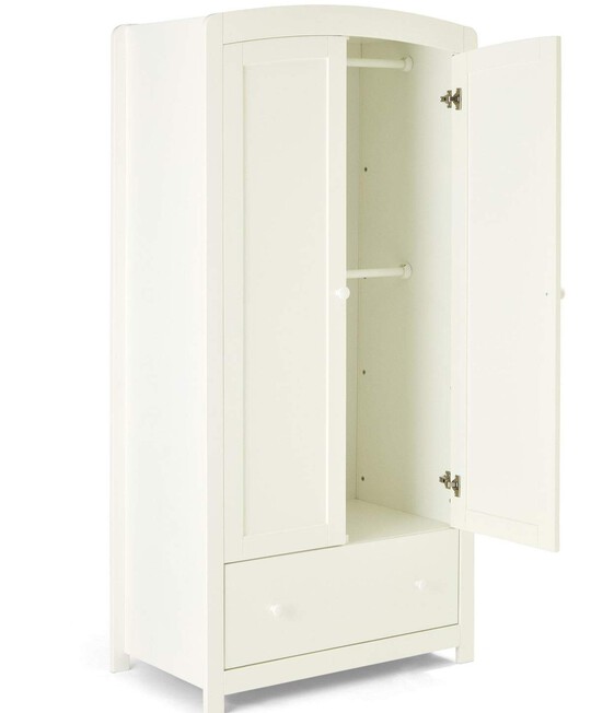 Mia 3 Piece Cotbed Set with Dresser Changer and Wardrobe- White image number 10